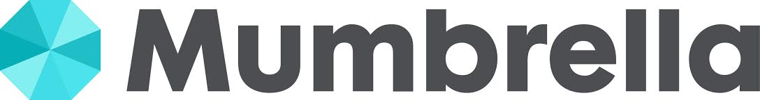 The Mumbrella logo features a geometric teal shape on the left with the word "Mumbrella" in gray bold lettering to the right.