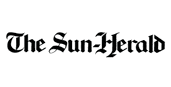 The Sun-Herald logo in black gothic font on a white background.