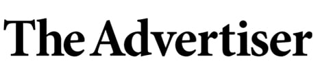 The Advertiser" is written in bold, black, serif font.