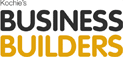 Logo with the text "Kochie's Business Builders" in bold black and yellow letters.